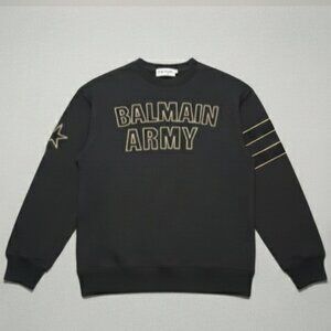 Black BALMAIN ARMY Crewneck